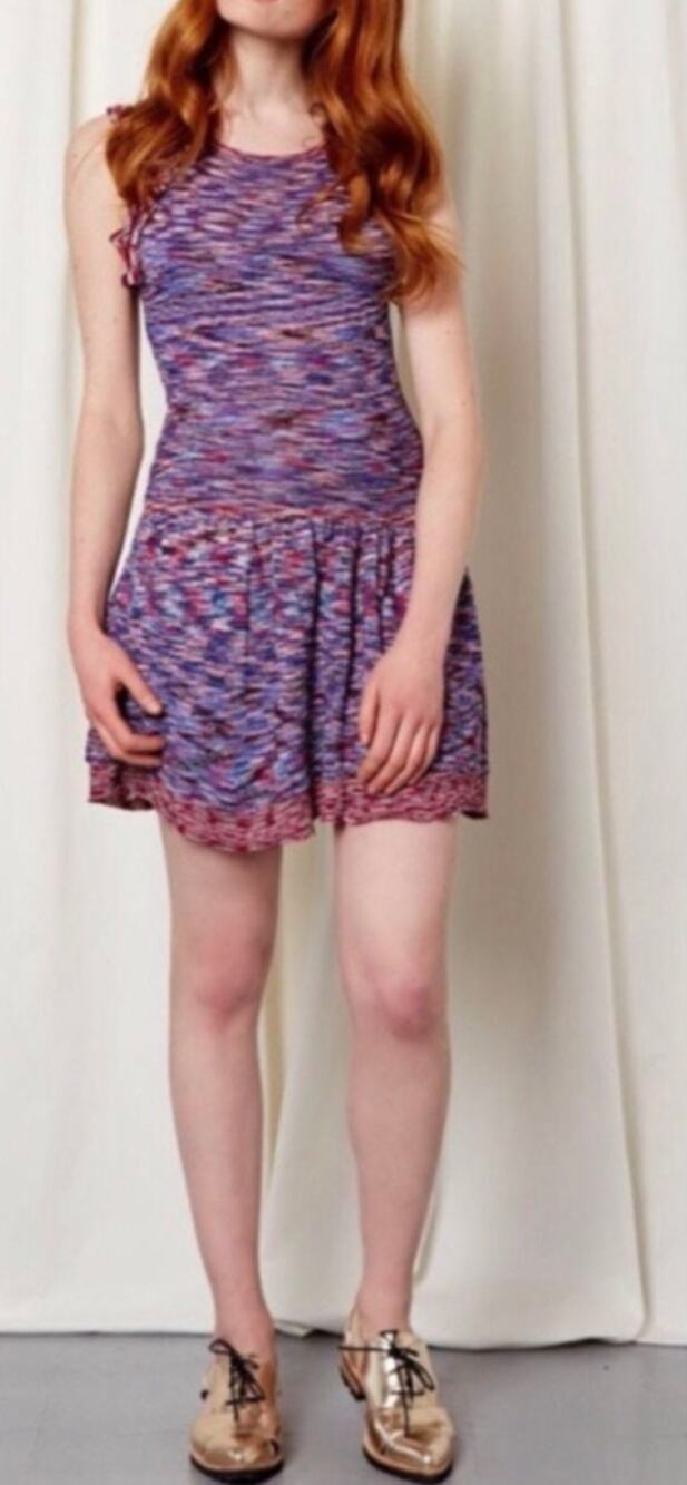 Maje Mandala Space Dye Stretch Knit Drop Waist Size 1 Small